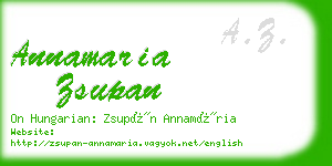 annamaria zsupan business card